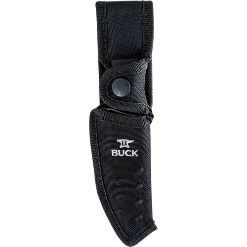 Buck Knives Pursuit Pro (BU656ORS) 4.5" CPM S35VN Satin Drop Point Plain Blade, Black and Orange Glass Filled Nylon Handle, Black Nylon Belt Sheath