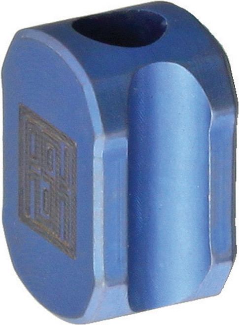 Real Steel Hexagon Blue Titanium Lanyard Bead L1101