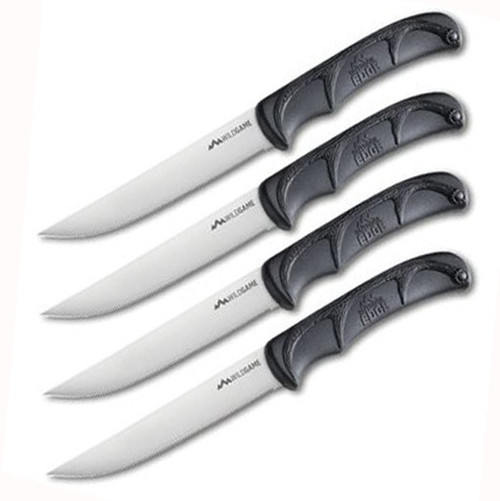 Outdoor Edge Wildgame, STK-4C, Black 4 Piece Steak Knife Set