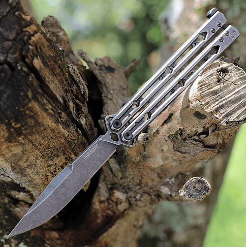 Kershaw Lucha 5150BW, 4.6" Sandvik 14C28N Blackwash  Blade, Blackwash Stainless Steel Handle