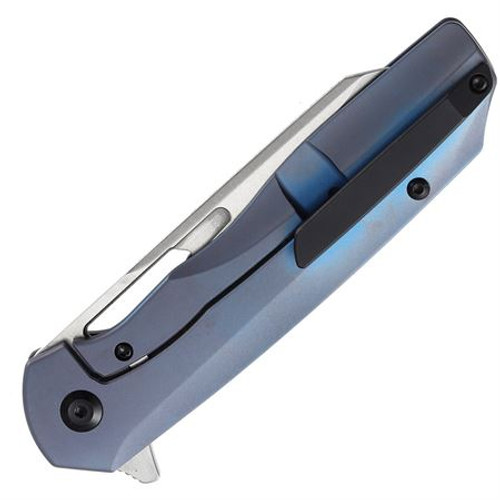 Schraf 10 Serrated Edge Slicing Knife with Blue TPRgrip Handle