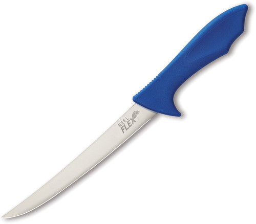 Outdoor Edge 7.5 ReelFlex Fillets RF-75C, 7.5" German 4116 Stainless Plain Blade, Nonslip Rubberized TPR  Handle