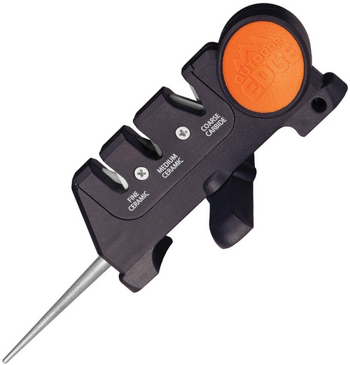 Outdoor Edge Edge-X Pro Sharpener EXP-200, Coarse / Medium / Fine with Non-slip Base