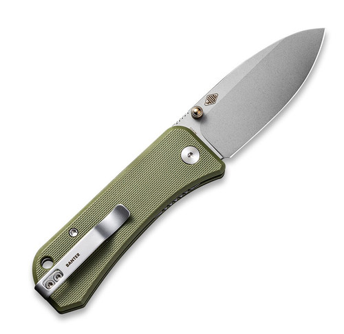 WE Knife Co. Banter 2004D, 2.9" Stonewashed CPM S35VN Stainless Blade, OD Green G-10 Handle