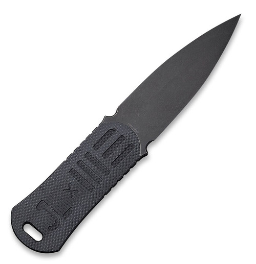 WE Knife Co. Oss Dagger Neck Knife, 2017E, 2.22" CPM-20CV Black Stonewashed Dagger, Black G-10 Handle