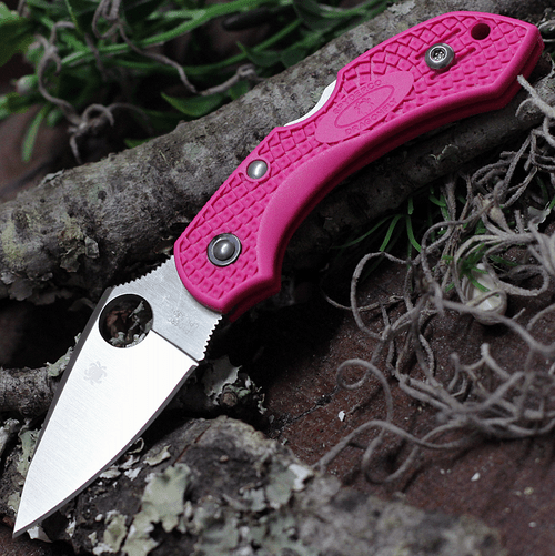 Spyderco Dragonfly 2 Pink Heals C28FPPNSV30V2, 2.28" CPM S30V Satin Plain Blade, Pink FRN Handle