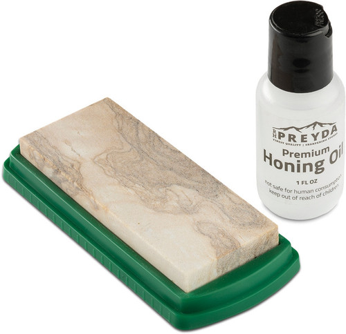 RH Preyda Hard Arkansas Pocket Stone Kit 30998, Honing Oil and PVC Non-Slip Base