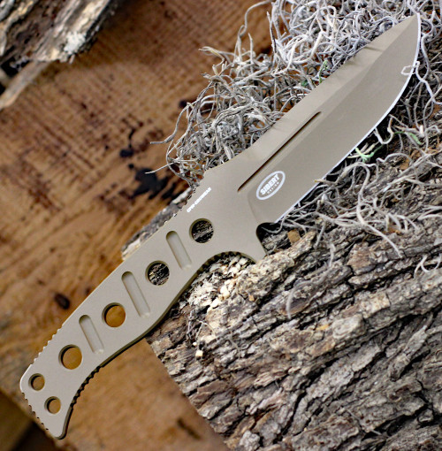 Benchmade 375FE-1 Fixed Adamas, 4.20"CPM-CruWear Flat Earth Plain Blade, Flat Earth CPM CruWear Handle w/ Sheath