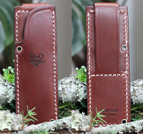 GiantMouse GMF3 Fixed Blade GMF3-GRN-Satin, 3.25" N690 Satin Plain Blade, Green Canvas Micarta Handle