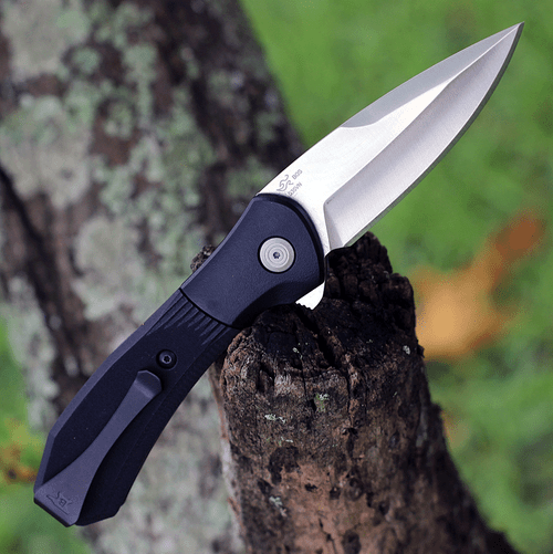 Buck Knives Paradigm Assisted Open (BU590BKS) 3" CPM-S35VN Satin Drop Point Plain Blade, Black Textured G-10 Handle with Cerakote Coated Rotating Bolster