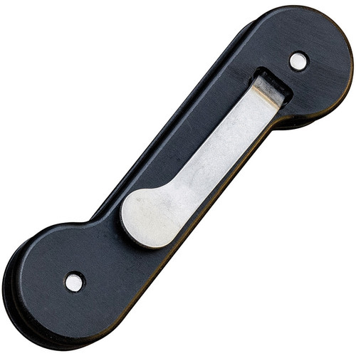 KeyBar Anodized Aluminum Black - Key Holder/Organizer (Holds up to 12 Keys)