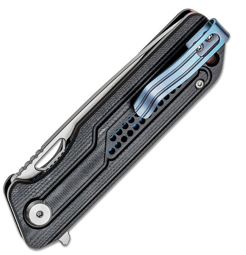 Bestech Knives Circuit BG35A-1, 3.25" K110 Satin Drop Point Blade, Black Milled G-10 Handle