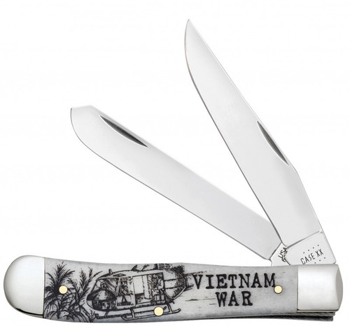 Case Trapper War Series - Vietnam - 50952 Embellished Smooth Natural Bone Handle (6254 SS)