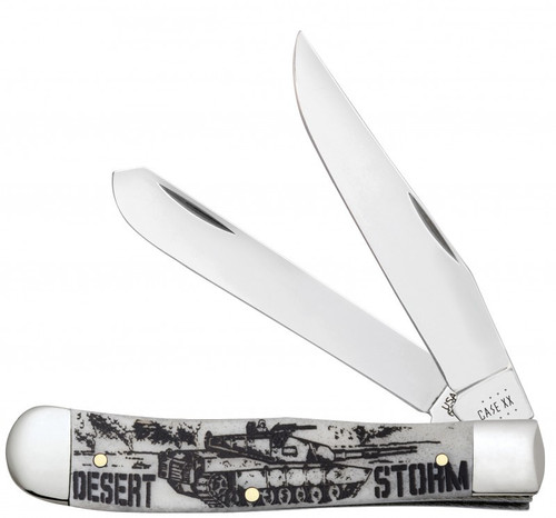 Case Trapper War Series - Desert Storm - 50953 Embellished Smooth Natural Bone Handle (6254 SS)