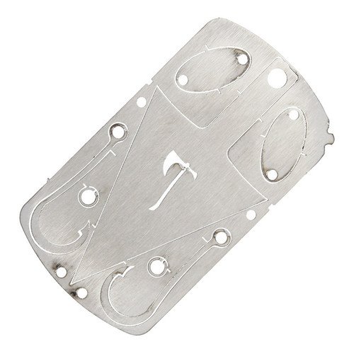 Jake Hoback Escape & Evasion Tag HOBTAG, 2" Stainless Steel Silver Pocket Tool