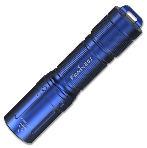 Fenix E01 V2.0 Blue Keychain Flashlight w/AAA Battery, 100 Lumens