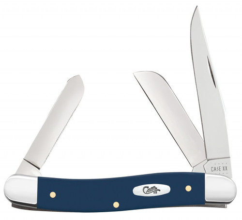Case Medium Stockman 23614 Smooth Navy Blue Synthetic Handle (4344 SS)