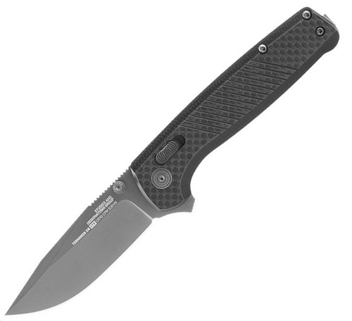 SOG Terminus XR LTE TM1032BX Folding Knife, 2.9" Graphite TiNi Plain Blade, G-10 Carbon Fiber Handle