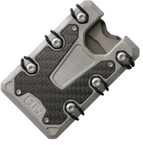 EOS 3.0 Bead Blast Wallet EOS052, Stonewashed Titanium Construction, Silver Anodized Hardware