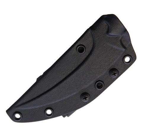 Bastinelli Creations Mako Fixed Blade BAS206B, 4.624" N690Co Black PVD Coated Blade, Black Milled G-10 Handle, Kydex Sheath