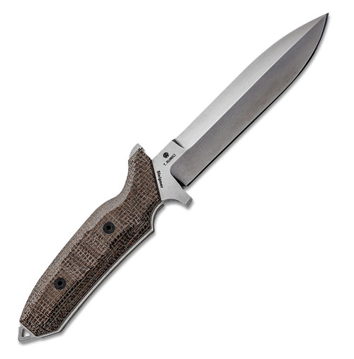 Viper Knives Fearless Fixed Blade 4018CM, 6.0" Sleipner Stonewash Single Edge Dagger, Brown Canvas Burlap Handles, Kydex Sheath