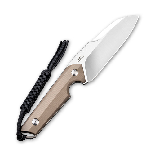 CIVIVI Kepler Fixed Blade (C2109C)- 4.48" Satin 9CR18Mov Wharncliffe Blade, Tan G-10 Handle