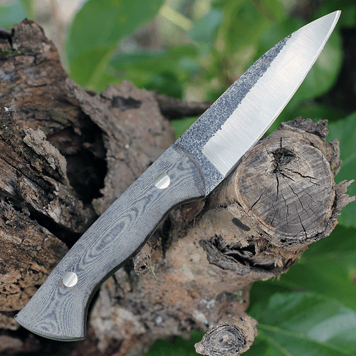 Condor Bush Slicer Sidekick  CTK3956, 4.2" 1095 Carbon Steel Plain Blade,  Gray Micarta Handles