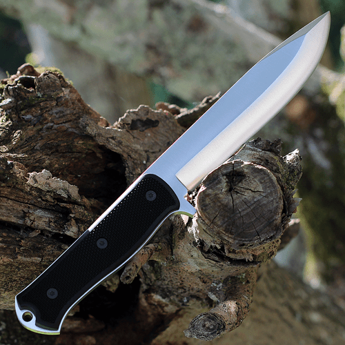 Fallkniven A1x Survival Fixed Blade - Black Thermorun (6.25" Satin) Zytel Sheath with Clip