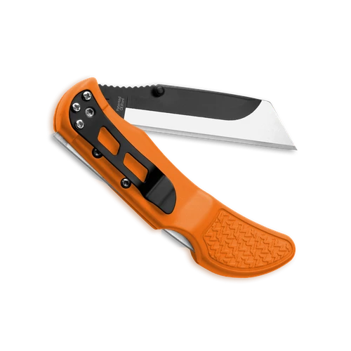 Outdoor Edge RazorWork 3.0" 420J2 stainless with black oxide coating, Orange Grivory Handle - RWB30-70C