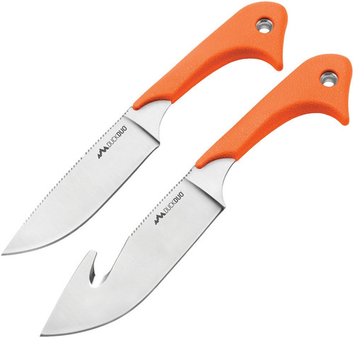 Outdoor Edge DuckDuo - Orange TPR (2 Satin 8Cr14MoV) DD-20C