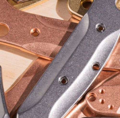 Flytanium Stonewashed Titanium Scales - for Benchmade Mini Osborne 945