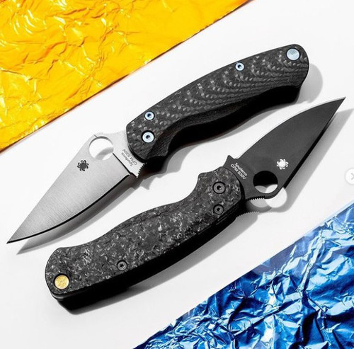 Flytanium Lotus Weave Carbon Fiber Scales - for Spyderco Paramilitary 2