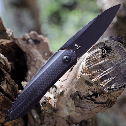 WE Knife Co. Black Void Opus - Black Ti / CF (2.84" CPM-20CV Black SW) 2010V-1 (Pre-Order)