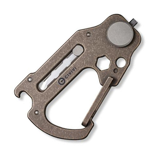 CIVIVI Polymorph Multi-Tool (C20045-2)- 2.80" Bronze Titamium Carabiner