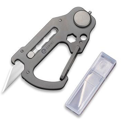 CIVIVI Polymorph Multi-Tool (C20045-1)- 2.80" Gray Titamium Carabiner