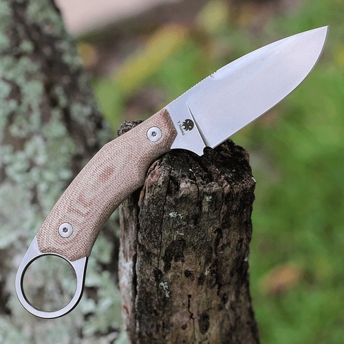 LionSteel H2 Natural Canvas Micarta (2.95" Drop Point SW) H2 CVN