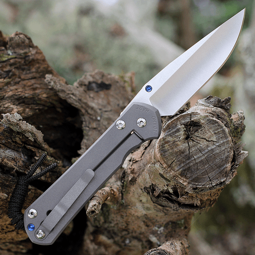 Chris Reeve Knives Large Sebenza 31, 3.61" CPM MagnaCut Stonewashed Drop Point Blade (L31-1000)