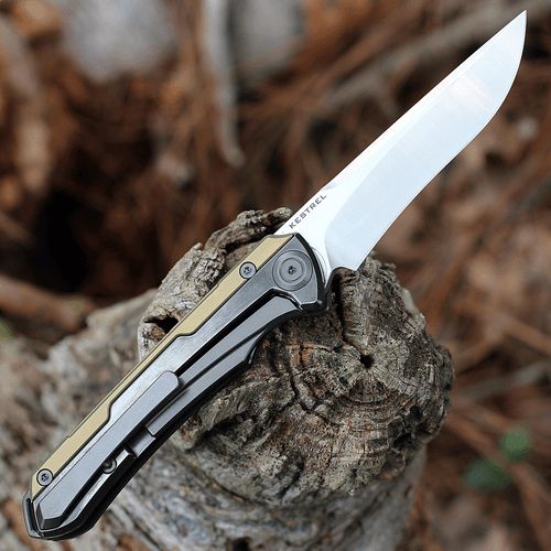 Maxace Kestrel Front Flipper - Zirconium (3.62” M390 Satin) MKT204