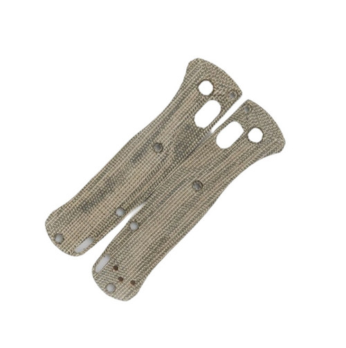 Flytanium Crossfade Green Canvas Micarta Scales - for Benchmade MINI Bugout