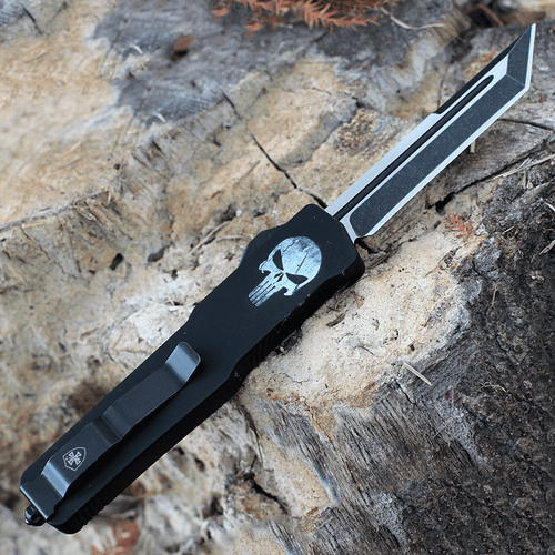 Templar Premium Lightweight Slim OTF -Alum. Blk Fallen (3.25" D2 Blk Tanto) MA-FL-22-1