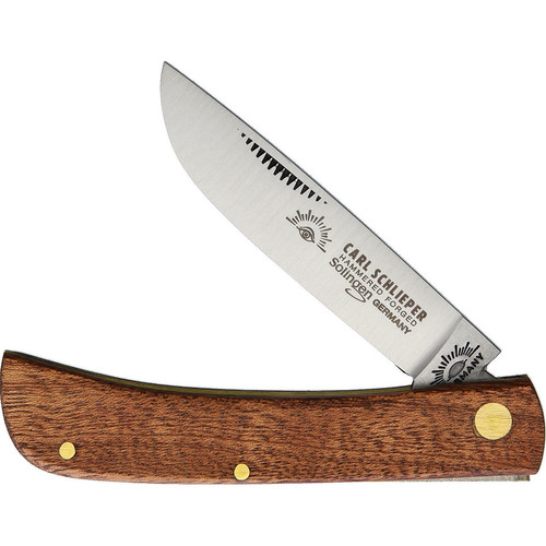 German Eye Brand Two-Blade Congress 3.38 Closed, Yellow Celluloid Handles  - KnifeCenter - GE54Y - Discontinued