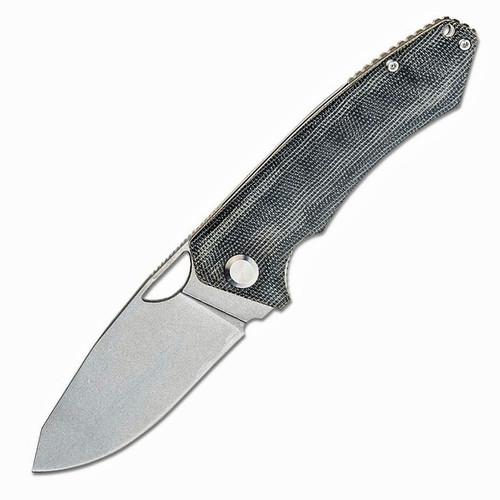 PMP Spartan Front Flipper - Blk Micarta (3.25" N690 SW) SPRTNMBK