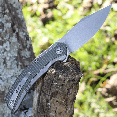 WE Knife Snick - Gray Ti / Green Micarta (3.5" CPM 20CV SW) 19022F-5