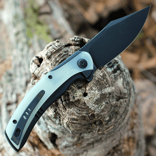 WE Knife Snick - Blk Ti / Natural G10 (3.5" CPM 20CV Blk SW) WE19022F-4