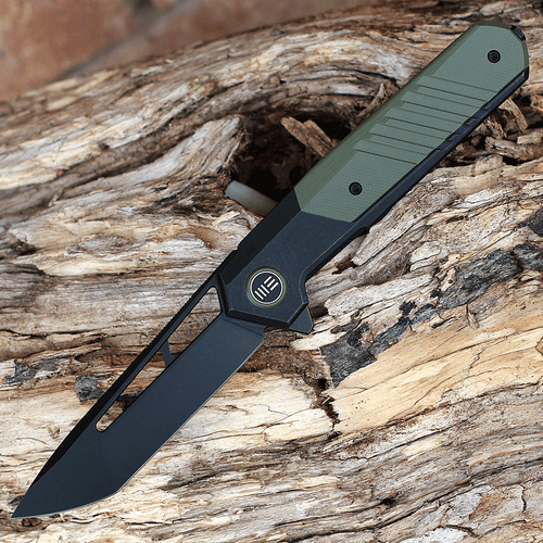 WE Knife Arsenal - Blk Ti /OD Green G10 (3.5" CPM 20CV Blk SW) WE20073-2