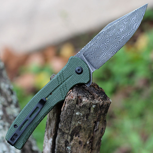 Civivi Cogent C20038D-2 Blackwashed Plain Edge, Purple G10 pocket