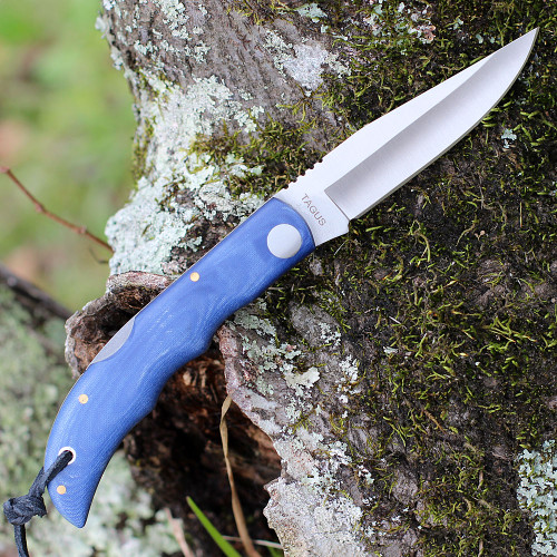 Castillo Tagus - River Blue Micarta (3.6" 14C28N Satin) C5RBM