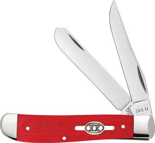 Case Mini Trapper 45402 Smooth Red G10 Handle (10207 SS)