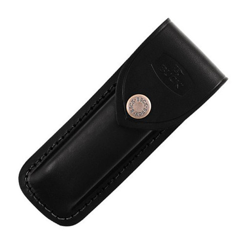 Buck 110 Belt Sheath Blk Leather w/ Logo BU110S