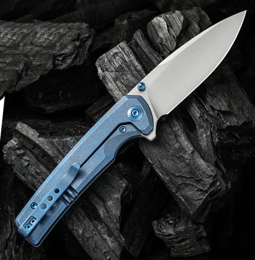 WE Knife Subjugator - Blue SW Ti (3.5" CPM 20CV Satin) WE21014C-3